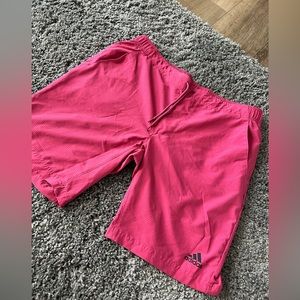Hot pink, men’s Adidas, large athletic shorts